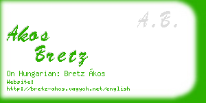 akos bretz business card